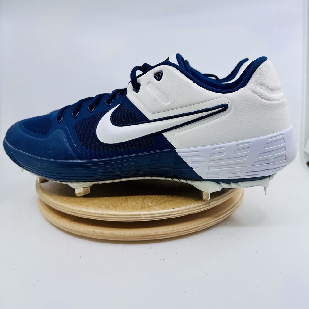 Nike Alpha Huarache Elite 2 Low Men's 14 Navy Blue White Baseball Cleat Shoes